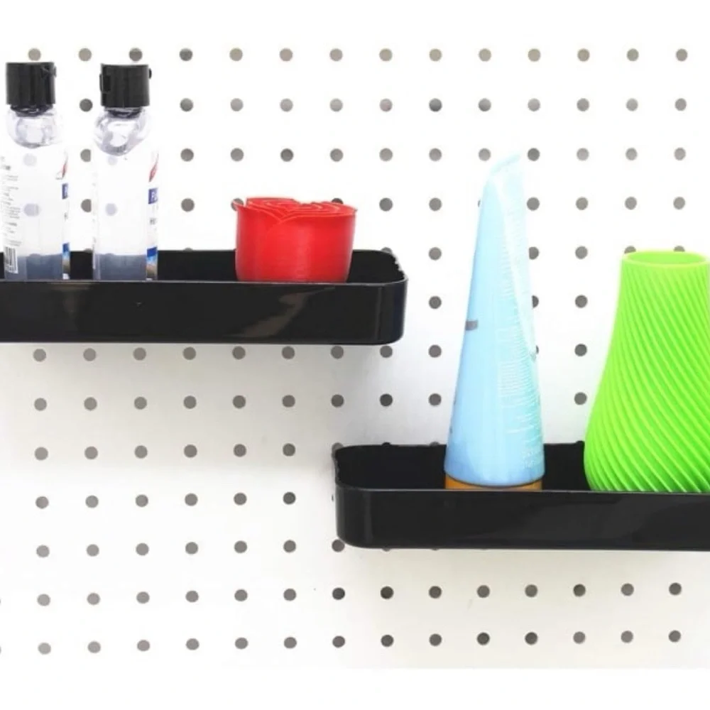 Black Pegboard Storage Bins